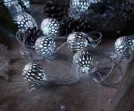 Диодная гирлянда "Серебряные шарики" (металл)