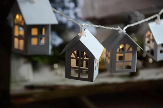 Диодная гирлянда "Домики" (дерево)