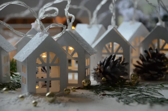 Диодная гирлянда "Домики" (дерево)