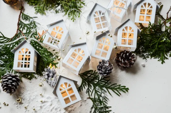 Диодная гирлянда "Домики" (дерево)