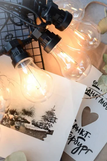 Уличная диодная ретро гирлянда "Груша" (большие лампочки)