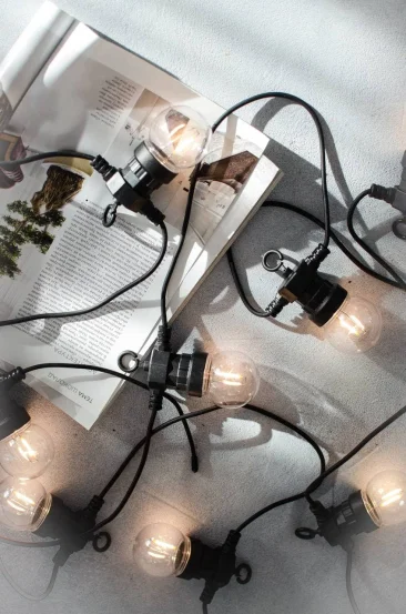 Уличная диодная ретро гирлянда "Круглая" (большие лампочки)