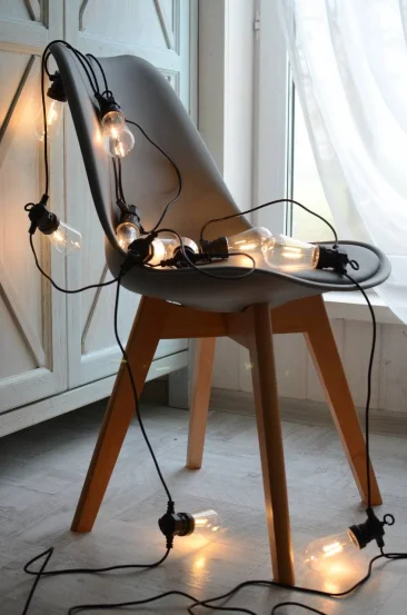 Уличная диодная ретро гирлянда "Удлинённая" (большие лампочки)